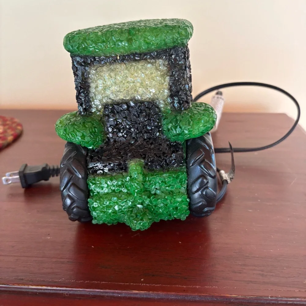 John Deere Tractor Table Dresser Nightlight Melted Plastic Popcorn